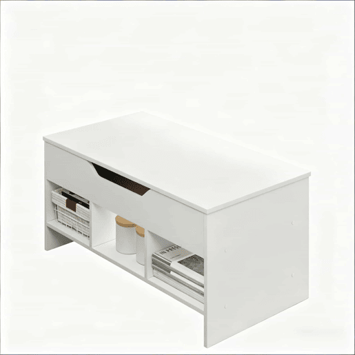 Mesa de centro - Tamanho compacto, mesa transformável multifuncional para sala de estar, secretária para computador - Branco Mesa de centro - Tamanho compacto, mesa transformável multifuncional para sala de estar, secretária para computador - Branco