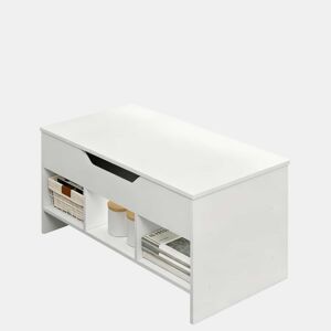 Mesa de centro - Tamanho compacto, mesa transformável multifuncional para sala de estar, secretária para computador - Branco