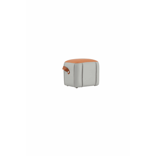 Banco otomano 31,5 x 24 x 29 cm - estofado com alça em couro PU, multifuncional para a sala de estar e o quarto - cinzento Banco otomano 31,5 x 24 x 29 cm - estofado com alça em couro PU, multifuncional para a sala de estar e o quarto - cinzento