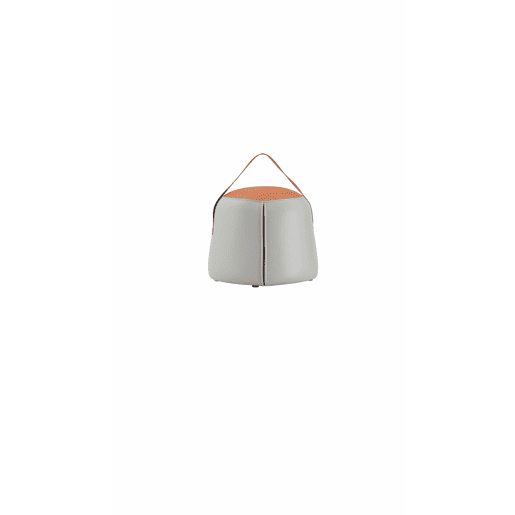 Banco de 34,5 cm - Pufe multifuncional com alça em couro PU, assento almofadado, apoio para os pés para a sala de estar e o quarto - Cinzento Banco de 34,5 cm - Pufe multifuncional com alça em couro PU, assento almofadado, apoio para os pés para a sala de estar e o quarto - Cinzento