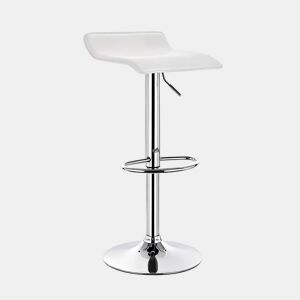 Banco alto giratório - Cadeira de bar com assento confortável para cozinha e sala de jantar - Branco