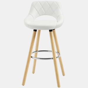 Banco alto - Multifuncional com encosto para cozinha e bar - Branco