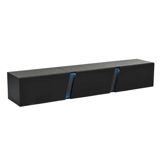 Móvel de TV de parede 180 x 35 x 30 cm - LED, 3 portas, adequado para 75 polegadas, alto brilho - Preto Móvel de TV de parede 180 x 35 x 30 cm - LED, 3 portas, adequado para 75 polegadas, alto brilho - Preto