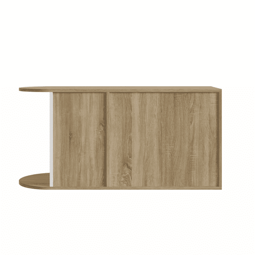 Armário para sapatos 104 x 37 x 50 cm - estilo francês, acabamento brilhante, armário para sapatos com 1 porta semicircular, 1 porta retangular e gancho lateral - branco e madeira natural Armário para sapatos 104 x 37 x 50 cm - estilo francês, acabamento brilhante, armário para sapatos com 1 porta semicircular, 1 porta retangular e gancho lateral - branco e madeira natural