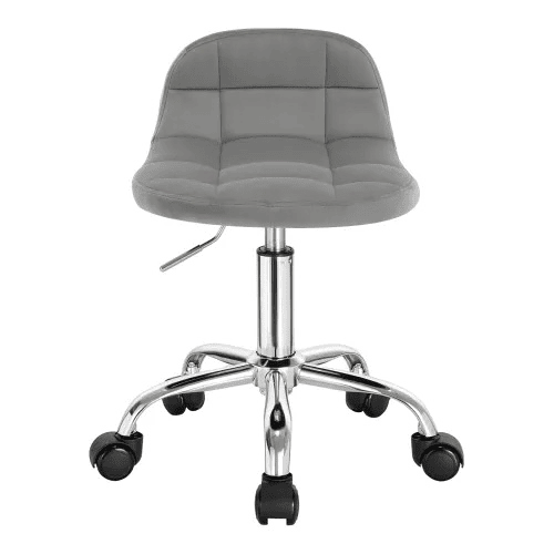 Cadeira de escritório giratória com rodas, tamanho padrão - estilo elegante e multifuncional - cinzento claro Cadeira de escritório giratória com rodas, tamanho padrão - estilo elegante e multifuncional - cinzento claro