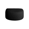 Pufe otomano 87x84x38 cm - Modular com estofo em chenille, assento almofadado versátil - Preto