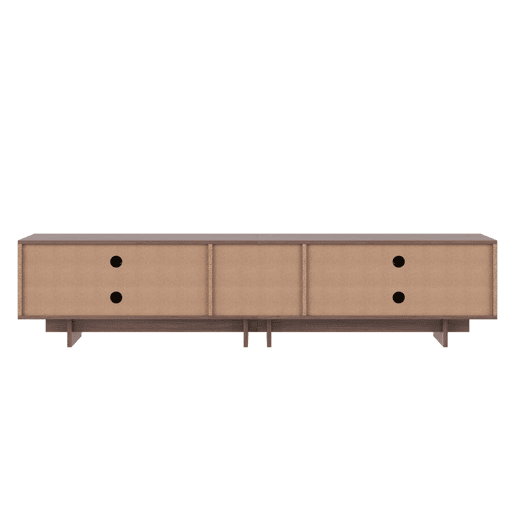 Móvel de TV moderno 200 x 39,5 x 55 cm u2013 para televisores até 80 polegadas, 4 portas basculantes, 2 gavetas, 6 compartimentos de arrumação, sala de estar e quarto u2013 cor de nogueira