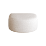 Pufe otomano 87x84x38 cm - estofamento em espuma, assento modular - Branco
