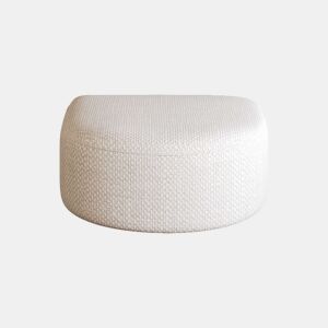 Pufe otomano 87x84x38 cm - estofamento em espuma, assento modular - Branco