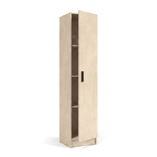 Armário de 1 porta, 37 x 180 cm, Multi Useful Microcemento Beige 37 x 180 x 37 cm Armário de 1 porta, 37 x 180 cm, Multi Useful Microcemento Beige 37 x 180 x 37 cm
