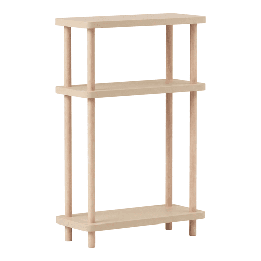 Estante de chão Nampernu de 3 níveis 62x40x18 cm Creme en.casa Estante de chão Nampernu de 3 níveis 62x40x18 cm Creme en.casa