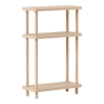 Estante de chão Nampernu de 3 nÃveis 62x40x18 cm Creme en.casa