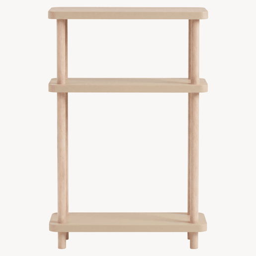 Estante de chão Nampernu de 3 níveis 62x40x18 cm Creme en.casa Estante de chão Nampernu de 3 níveis 62x40x18 cm Creme en.casa