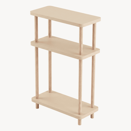 Estante de chão Nampernu de 3 níveis 62x40x18 cm Creme en.casa Estante de chão Nampernu de 3 níveis 62x40x18 cm Creme en.casa