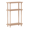 Estante de chão Nampernu de 3 nÃveis 62x40x18 cm Cappuccino en.casa