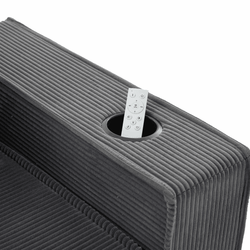 Sofá-cama duplo de 2 lugares u2013 sofá em tecido confortável com duas almofadas, apoio para os pés decorativo com arrumação lateral e porta-copos, ideal para recantos de leitura e salas de jogos u2013 cinzento escuro Sofá-cama duplo de 2 lugares u2013 sofá em tecido confortável com duas almofadas, apoio para os pés decorativo com arrumação lateral e porta-copos, ideal para recantos de leitura e salas de jogos u2013 cinzento escuro