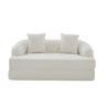 Sofá-cama rápido 2 em 1 de 2 lugares - convertível, com duas almofadas, dobrável, versátil para a sala de estar e o quarto de hóspedes - chenille bege