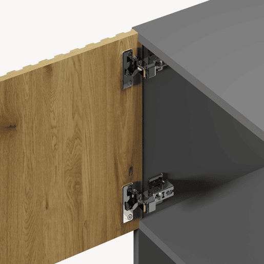 Estante de livros Verhundar com 3 portas 102x120x30 cm Cinzento Madeira en.casa Estante de livros Verhundar com 3 portas 102x120x30 cm Cinzento Madeira en.casa