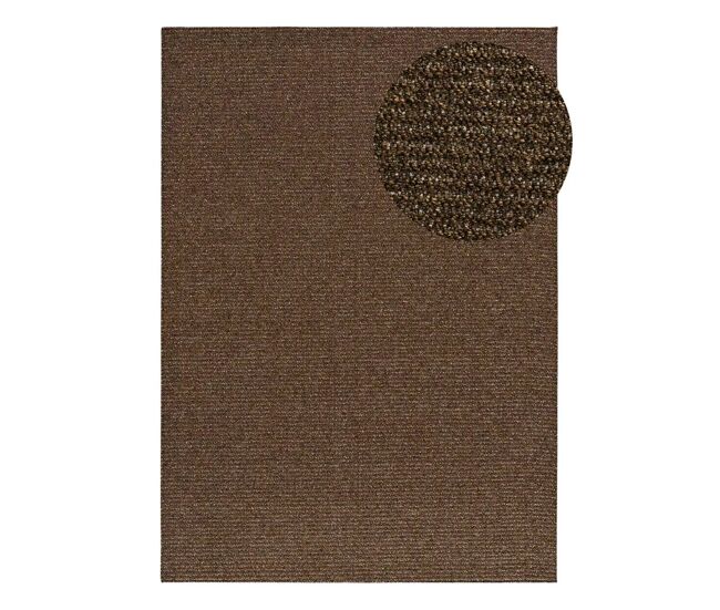 Alfombra lisa con bucles marrón LUMEN, 80x150 cm - ATTICGO