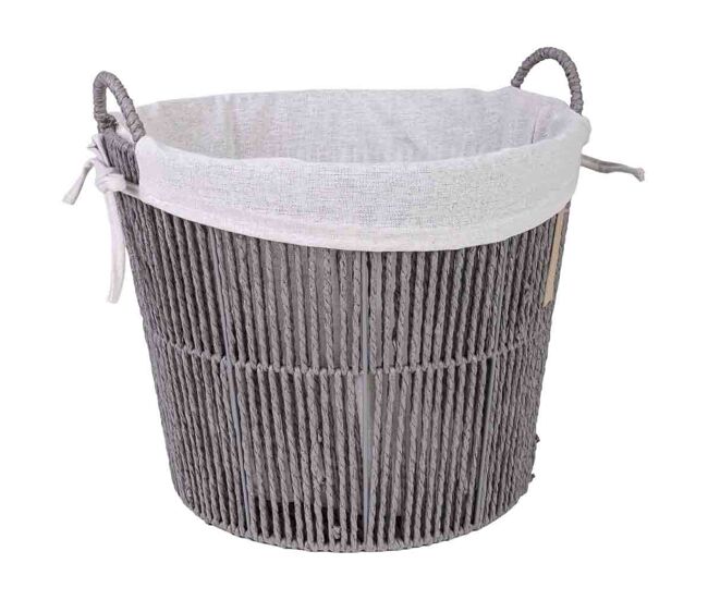 Cesta de almacenamiento gris d36x30/d29 cm