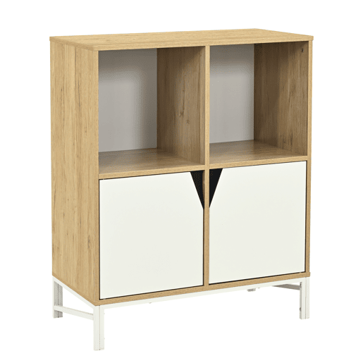 Cómoda Kerrköndam 2 portas 94x76x40cm Efeito carvalhobranco en.casa