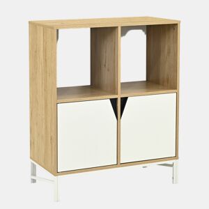 Cómoda Kerrköndam 2 portas 94x76x40cm Efeito carvalhobranco en.casa