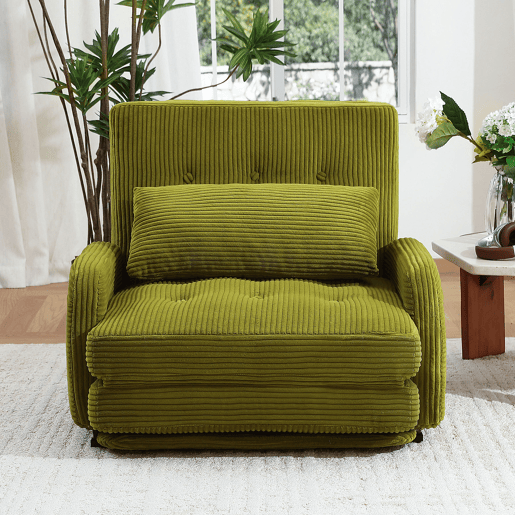 Poltrona Individual Homemiyn com Puff Acolchoado e Estrutura Sólida Poltrona Individual Homemiyn com Puff Acolchoado e Estrutura Sólida