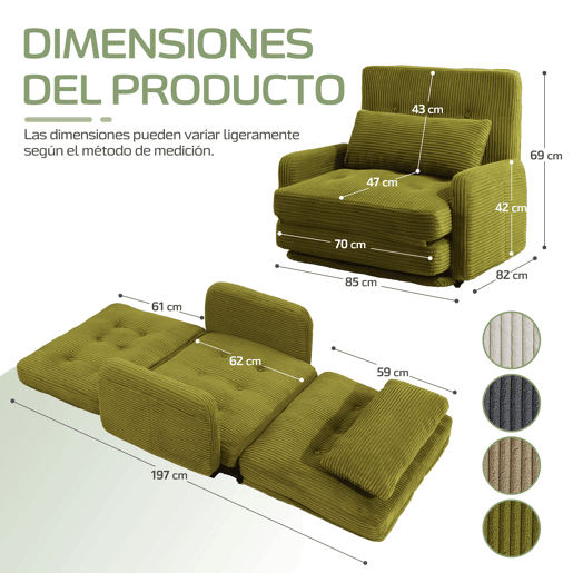 Poltrona Individual Homemiyn com Puff Acolchoado e Estrutura Sólida Poltrona Individual Homemiyn com Puff Acolchoado e Estrutura Sólida