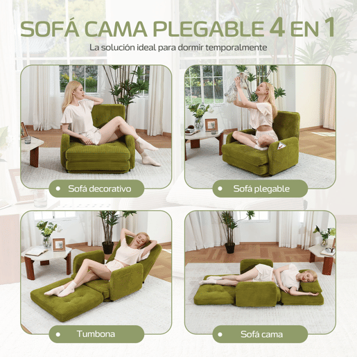 Poltrona Individual Homemiyn com Puff Acolchoado e Estrutura Sólida Poltrona Individual Homemiyn com Puff Acolchoado e Estrutura Sólida
