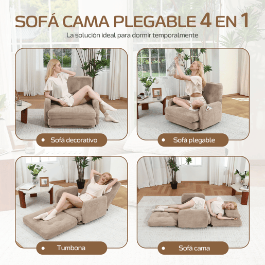 Sofá Multifuncional Homemiyn com Área de Leitura, Descanso e Música Sofá Multifuncional Homemiyn com Área de Leitura, Descanso e Música