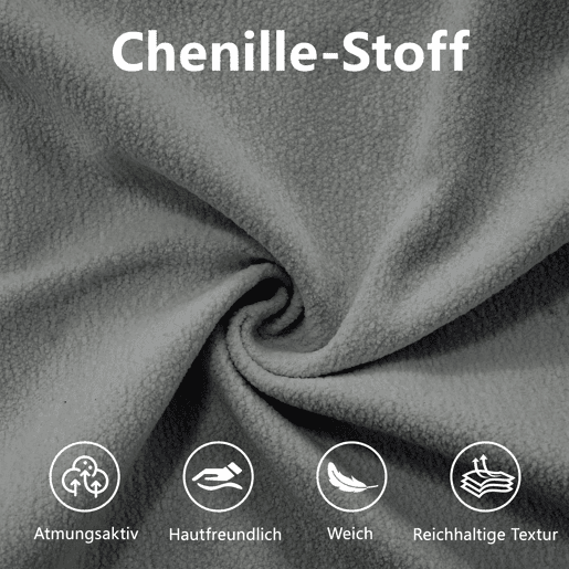 Sofá de Canto Modular em Chenille com Puff e Almofadas (RIFTFLARE) Sofá de Canto Modular em Chenille com Puff e Almofadas (RIFTFLARE)
