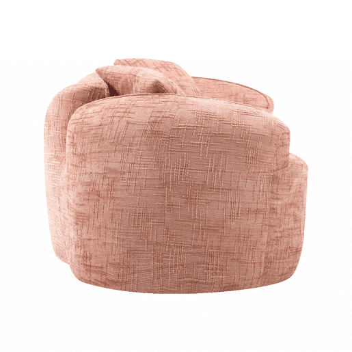 Sofá de 2 lugares - com formato curvo, almofadas e sem montagem, ideal para espaços pequenos - rosa Sofá de 2 lugares - com formato curvo, almofadas e sem montagem, ideal para espaços pequenos - rosa