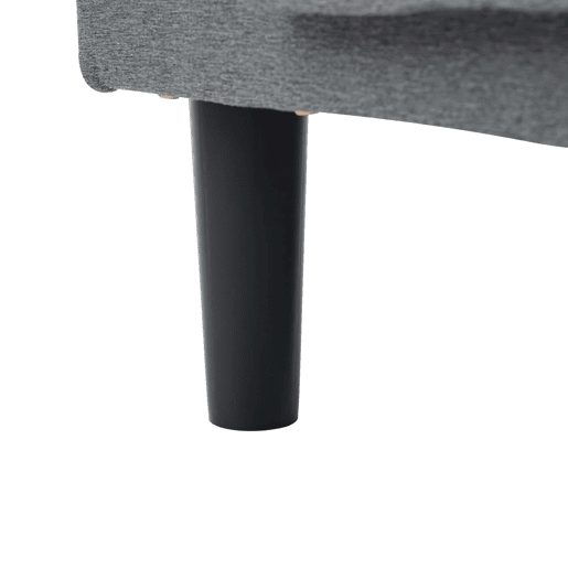 Sofá de canto em L 204 x 136 x 80 cm - 3 lugares com chaise longue, bolso lateral, 10 pés - cinzento Sofá de canto em L 204 x 136 x 80 cm - 3 lugares com chaise longue, bolso lateral, 10 pés - cinzento
