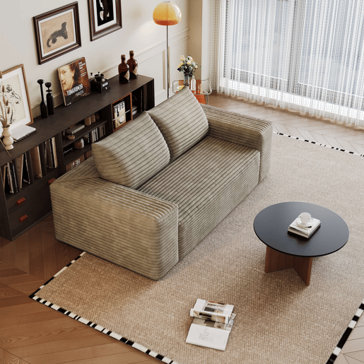 Sofá modular de 180 cm para 2 pessoas u2013 assento profundo, sem montagem, estilo compacto e confortável u2013 Camel Sofá modular de 180 cm para 2 pessoas u2013 assento profundo, sem montagem, estilo compacto e confortável u2013 Camel