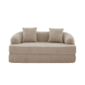 Sofá-cama de 2 lugares - sofá-cama rápido 2 em 1 com 2 almofadas, sofá-cama duplo para convidados - cor cáqui
