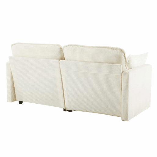 Sofá de 2 lugares - design minimalista, confortável e espaçoso, para a sala de estar ou o quarto - branco Sofá de 2 lugares - design minimalista, confortável e espaçoso, para a sala de estar ou o quarto - branco
