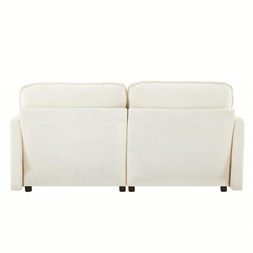 Sofá de 2 lugares - design minimalista, confortável e espaçoso, para a sala de estar ou o quarto - branco Sofá de 2 lugares - design minimalista, confortável e espaçoso, para a sala de estar ou o quarto - branco