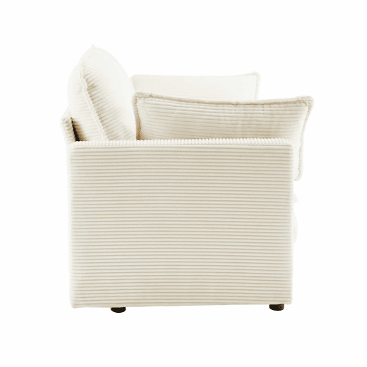 Sofá de 2 lugares - design minimalista, confortável e espaçoso, para a sala de estar ou o quarto - branco Sofá de 2 lugares - design minimalista, confortável e espaçoso, para a sala de estar ou o quarto - branco