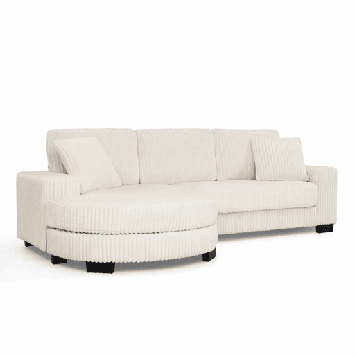 Sofá de canto modular em L 256,5 x 133,5 x 89 cm - Sofá de 4 lugares em veludo clássico com otomana oval e 2 almofadas, ideal para sala de estar, apartamento e escritório - Bege Sofá de canto modular em L 256,5 x 133,5 x 89 cm - Sofá de 4 lugares em veludo clássico com otomana oval e 2 almofadas, ideal para sala de estar, apartamento e escritório - Bege
