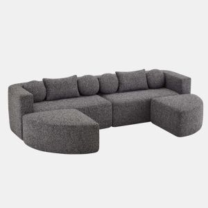 Sofá-Cama Panorâmico Modular Chenille FLARELOTH