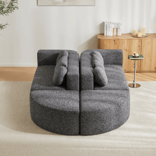 Sofá-Cama Panorâmico Modular Chenille FLARELOTH Sofá-Cama Panorâmico Modular Chenille FLARELOTH
