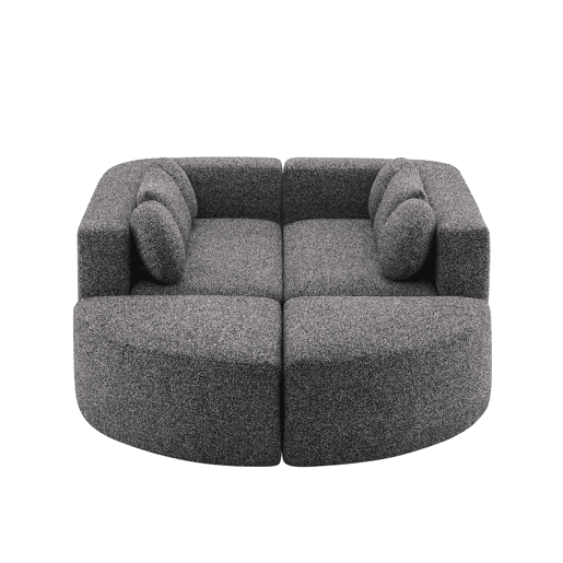 Sofá-Cama Panorâmico Modular Chenille FLARELOTH Sofá-Cama Panorâmico Modular Chenille FLARELOTH