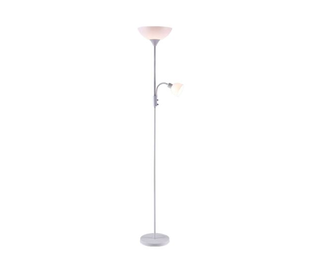 Lámpara de pie torino bel air 80w + brazo orientable blanco ø25x179 cm