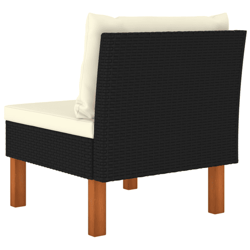 vidaXL Sofás de centro 2 pcs vime PE e madeira de eucalipto maciça vidaXL Sofás de centro 2 pcs vime PE e madeira de eucalipto maciça