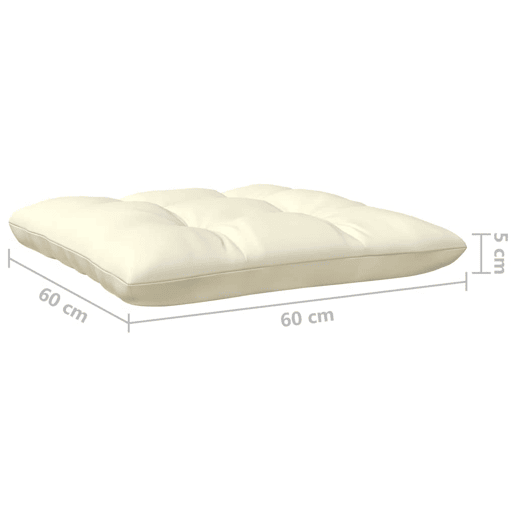 vidaXL 3 pcs conjunto lounge jardim c almofadões creme pinho maciço vidaXL 3 pcs conjunto lounge jardim c almofadões creme pinho maciço
