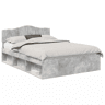 Estrutura de Cama de casal para adultos com cabeceira Concreto 160 x 200 cm