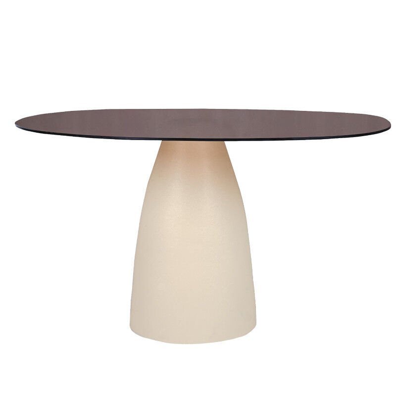 DYLON-Mesa de comedor 140x120 Transparente