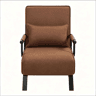 Poltrona-cama conversível 65x75x78 cm - encosto ajustável, sofá-cama multifuncional, cadeira de televisão extensível - castanho