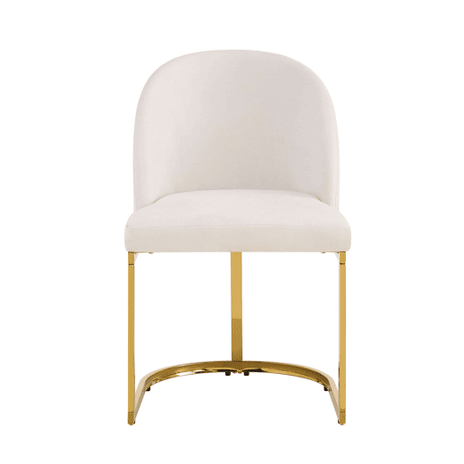 2 Cadeiras de jantar - Confortáveis e respiráveis, estilo moderno, pés galvanizados, tecido de chenille - Bege e Dourado 2 Cadeiras de jantar - Confortáveis e respiráveis, estilo moderno, pés galvanizados, tecido de chenille - Bege e Dourado