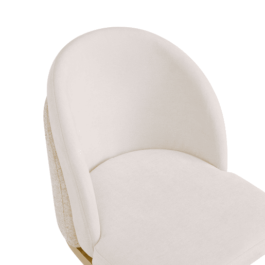 2 Cadeiras de jantar - Confortáveis e respiráveis, estilo moderno, pés galvanizados, tecido de chenille - Bege e Dourado 2 Cadeiras de jantar - Confortáveis e respiráveis, estilo moderno, pés galvanizados, tecido de chenille - Bege e Dourado